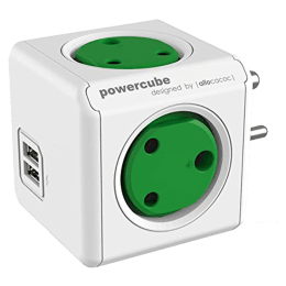 Allocacoc Powercube 16 Amp USB Adapter (6600GN/INOUPC, Green) Allocacoc Powercube 16 Amp USB Adapter (6600GN/INOUPC, Green)_1