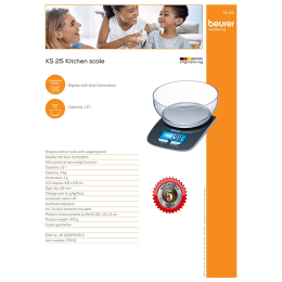 Beurer KS 25 Kitchen Weighing Scale (Black) Beurer KS 25 Kitchen Weighing Scale (Black)_5