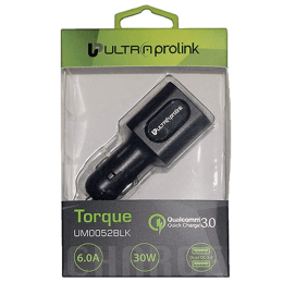 Ultraprolink Torque 30 Watt Qualcomm Dual USB Car Charging Adapter (UM0052BLK, Black) Ultraprolink Torque 30 Watt Qualcomm Dual USB Car Charging Adapter (UM0052BLK, Black)_7