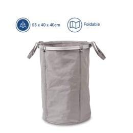 Sabichi Round Foldable Laundry Basket (183170, White) Sabichi Round Foldable Laundry Basket (183170, White)_2