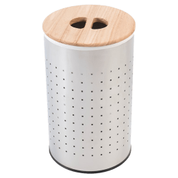 Sabichi Stainless Steel Laundry Bin (53 litre, 183149, Silver) Sabichi Stainless Steel Laundry Bin (53 litre, 183149, Silver)_1