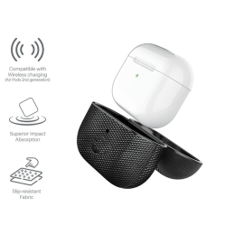 Cygnett TekView Slip Resistant Fabric Full Case Cover for Apple AirPods Pro (CY3120TEKVI, White) Cygnett TekView Slip Resistant Fabric Full Case Cover for Apple AirPods Pro (CY3120TEKVI, White)_3