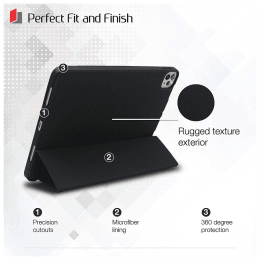 Neopack Delta Trifold PU Smart Flip Cover for 11 Inch iPad Pro (Auto Sleep/Wake, 50BK11PRO, Black) Neopack Delta Trifold PU Smart Flip Cover for 11 Inch iPad Pro (Auto Sleep/Wake, 50BK11PRO, Black)_2