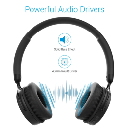 Portronics Muff M Bluetooth Headphone (POR-317, Black) Portronics Muff M Bluetooth Headphone (POR-317, Black)_6