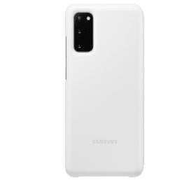 Samsung Galaxy S20 LED View Polycarbonate Flip Wallet Case Cover (EF-NG980PWEGIN, White) Samsung Galaxy S20 LED View Polycarbonate Flip Wallet Case Cover (EF-NG980PWEGIN, White)_1