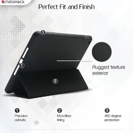 Neopack Delta High-Grade Polyurethane Flip Case For iPad Air 10.9 Inch 4th Gen (50BKA4, Black) Neopack Delta High-Grade Polyurethane Flip Case For iPad Air 10.9 Inch 4th Gen (50BKA4, Black)_6