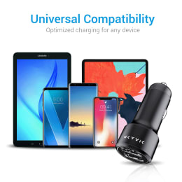 SkYVik EMBLO Dual Fast Charging Port Q.C 3.0 Car Charger (Car, CC-FF2P, Black) SkYVik EMBLO Dual Fast Charging Port Q.C 3.0 Car Charger (Car, CC-FF2P, Black)_6