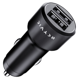 SkYVik EMBLO Dual Fast Charging Port Q.C 3.0 Car Charger (Car, CC-FF2P, Black) SkYVik EMBLO Dual Fast Charging Port Q.C 3.0 Car Charger (Car, CC-FF2P, Black)_1