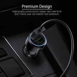 SkYVik EMBLO Dual Fast Charging Port Q.C 3.0 Car Charger (Car, CC-FF2P, Black) SkYVik EMBLO Dual Fast Charging Port Q.C 3.0 Car Charger (Car, CC-FF2P, Black)_5