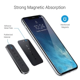 SkyVik Truhold Rectangular Stick-on Magnetic Mobile Holder (Car/Office/Home, MM-RS2B, Black) SkyVik Truhold Rectangular Stick-on Magnetic Mobile Holder (Car/Office/Home, MM-RS2B, Black)_3