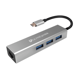 UltraProlink 1 x Type-C Connector to 3 x USB 3.0 Ports / 1 x Ethernet Port Giga Hub Adapter for Macbook and all Type-C Laptops (Super Transfer Speed, UM0095, Grey) UltraProlink 1 x Type-C Connector to 3 x USB 3.0 Ports / 1 x Ethernet Port Giga Hub Adapter for Macbook and all Type-C Laptops (Super Transfer Speed, UM0095, Grey)_1