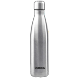 Borosil Hydra Bolt Water Bottle for Microwave, Refrigerator, Dishwasher (Single Wall, BSW1000SS21, Steel) Borosil Hydra Bolt Water Bottle for Microwave, Refrigerator, Dishwasher (Single Wall, BSW1000SS21, Steel)_1