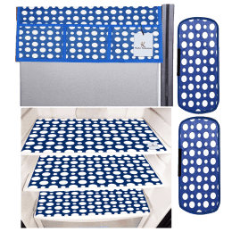Kuber Industries Mat and Cover For Refrigerator (Easily Hand Washable, CTKTC033656, Blue) Kuber Industries Mat and Cover For Refrigerator (Easily Hand Washable, CTKTC033656, Blue)_1