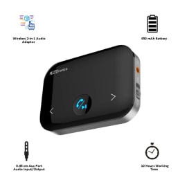 Portronics Auto 14 Wireless 2-in-1 Audio Adaptor (One Button Control, POR-1153, Black) Portronics Auto 14 Wireless 2-in-1 Audio Adaptor (One Button Control, POR-1153, Black)_4