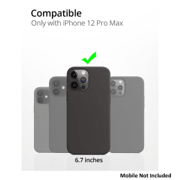 Raegr MagFix Silicone Back Case For iPhone 12 Pro Max (Supports MagSafe Wireless Charging, RG10170, Black) Raegr MagFix Silicone Back Case For iPhone 12 Pro Max (Supports MagSafe Wireless Charging, RG10170, Black)_2