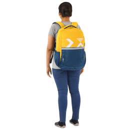 Skybags Strider 04 30 Litres 900D Polyester Backpack (In-Built Rain Cover, BPSTRD4HYLW, Yellow/Blue) Skybags Strider 04 30 Litres 900D Polyester Backpack (In-Built Rain Cover, BPSTRD4HYLW, Yellow/Blue)_7