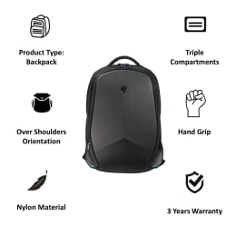 Dell Alienware Vindicator 2.0 Nylon Backpack for 17 Inch Laptop (Durable Exterior, 460-BCCK, Black) Dell Alienware Vindicator 2.0 Nylon Backpack for 17 Inch Laptop (Durable Exterior, 460-BCCK, Black)_5