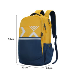 Skybags Strider 04 30 Litres 900D Polyester Backpack (In-Built Rain Cover, BPSTRD4HYLW, Yellow/Blue) Skybags Strider 04 30 Litres 900D Polyester Backpack (In-Built Rain Cover, BPSTRD4HYLW, Yellow/Blue)_2