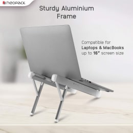 NeoPack Laptop Riser For Laptops (Multiple Locking Angles, FLRWH, White) NeoPack Laptop Riser For Laptops (Multiple Locking Angles, FLRWH, White)_4
