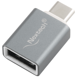 Nextech USB 3.1 (Type-C) to USB 3.0 (Type-A) OTG Adapter (Nickle Plated Connector, NA4C, Grey) Nextech USB 3.1 (Type-C) to USB 3.0 (Type-A) OTG Adapter (Nickle Plated Connector, NA4C, Grey)_1