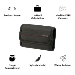 Sony Nylon Digital Camera Pouch (LCS-DS1, Black) Sony Nylon Digital Camera Pouch (LCS-DS1, Black)_3