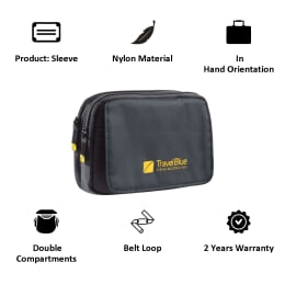 Travel Blue Combi Nylon Point & Shoot Sleeve (TB-737, Black) Travel Blue Combi Nylon Point & Shoot Sleeve (TB-737, Black)_8