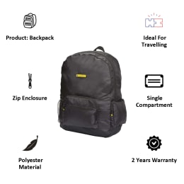 Travel Blue 20 Litres Foldable Backpack (TB-65, Black) Travel Blue 20 Litres Foldable Backpack (TB-65, Black)_6