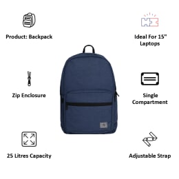 The Souled Store Solids 25 Litres Laptop Backpack (CR205, Classic Blue) The Souled Store Solids 25 Litres Laptop Backpack (CR205, Classic Blue)_6