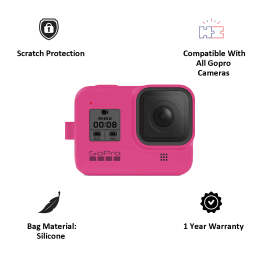 GoPro Sleeve Plus Lanyard for Hero 8 (AJSST-007, Electric Pink) GoPro Sleeve Plus Lanyard for Hero 8 (AJSST-007, Electric Pink)_3
