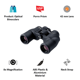 Nikon Aculon 8x - 42mm Optical Binoculars (A211, Black) Nikon Aculon 8x - 42mm Optical Binoculars (A211, Black)_3