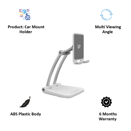 UltraProlink Table Top Stand Universal Phone Holder for Tablets and Smartphones (Multi view Angle, UM1030, White) UltraProlink Table Top Stand Universal Phone Holder for Tablets and Smartphones (Multi view Angle, UM1030, White)_5