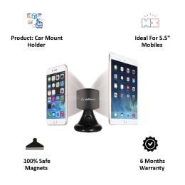 Stuffcool Magic Magnetic Hold Universal Car Mount Holder (MGHLD-BLK, Black) Stuffcool Magic Magnetic Hold Universal Car Mount Holder (MGHLD-BLK, Black)_4