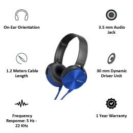 Sony MDR-XB450/L Extra Bass Headphone (Blue) Sony MDR-XB450/L Extra Bass Headphone (Blue)_3