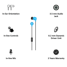 Skullcandy Jib In-Ear Wired Earphones with Mic (S2DUYK-628, Blue) Skullcandy Jib In-Ear Wired Earphones with Mic (S2DUYK-628, Blue)_4