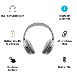 Bose QuietComfort 35 II Wireless Headphones (Silver) Bose QuietComfort 35 II Wireless Headphones (Silver)_3