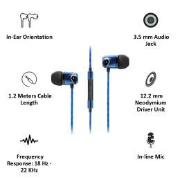Soundmagic In-Ear Wired Earphones with Mic (E10C, Blue) Soundmagic In-Ear Wired Earphones with Mic (E10C, Blue)_2