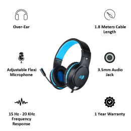 Cosmic Byte Over-Ear Wired Gaming Headset with Mic (H10, Blue) Cosmic Byte Over-Ear Wired Gaming Headset with Mic (H10, Blue)_5