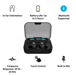 Ant Audio Wave Sports Bluetooth Earbuds (TWS 800, Black) Ant Audio Wave Sports Bluetooth Earbuds (TWS 800, Black)_3
