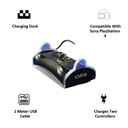 ORB Dual PS4 Controller Charge Dock (Black) ORB Dual PS4 Controller Charge Dock (Black)_4