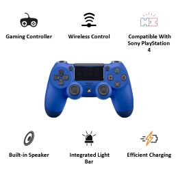 Sony PlayStation DualShock 4 Controller (Blue) Sony PlayStation DualShock 4 Controller (Blue)_3