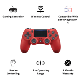 Sony PlayStation DualShock 4 Controller (Red) Sony PlayStation DualShock 4 Controller (Red)_5