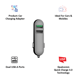 Portronics Car Power Q 2.4 Amp Car Charging Adapter (POR 005, Black) Portronics Car Power Q 2.4 Amp Car Charging Adapter (POR 005, Black)_4