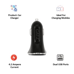 Catz 4.2 Amp Car Charger (CZ-CC4-BL, Black) Catz 4.2 Amp Car Charger (CZ-CC4-BL, Black)_4