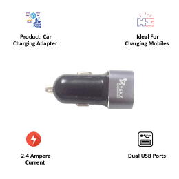 Syska Swift 2.4 Amp Car Charging Adapter (Space Grey) Syska Swift 2.4 Amp Car Charging Adapter (Space Grey)_3