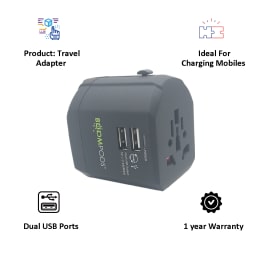 Boompods Globe Travel Adapter (BP-GLB-TA-BLK, Black) Boompods Globe Travel Adapter (BP-GLB-TA-BLK, Black)_4