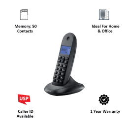 Motorola Wireless Phone (C1001LBI, Black) Motorola Wireless Phone (C1001LBI, Black)_2