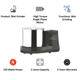 Butterfly 150 Watt Wet Grinder (Rhino Plus, Grey) Butterfly 150 Watt Wet Grinder (Rhino Plus, Grey)_5