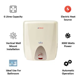 Venus Splash 6 Litres Instant Water Geyser (3000 Watts, 6GL, Honey Gold) Venus Splash 6 Litres Instant Water Geyser (3000 Watts, 6GL, Honey Gold)_4
