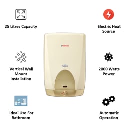 Venus Splash 25 Litres Storage Water Geyser (2000 Watts, 25GL, Honey Gold) Venus Splash 25 Litres Storage Water Geyser (2000 Watts, 25GL, Honey Gold)_4