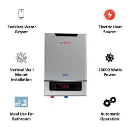 Venus Quik Instant Water Geyser (15000 Watts, Q153, Silver) Venus Quik Instant Water Geyser (15000 Watts, Q153, Silver)_3
